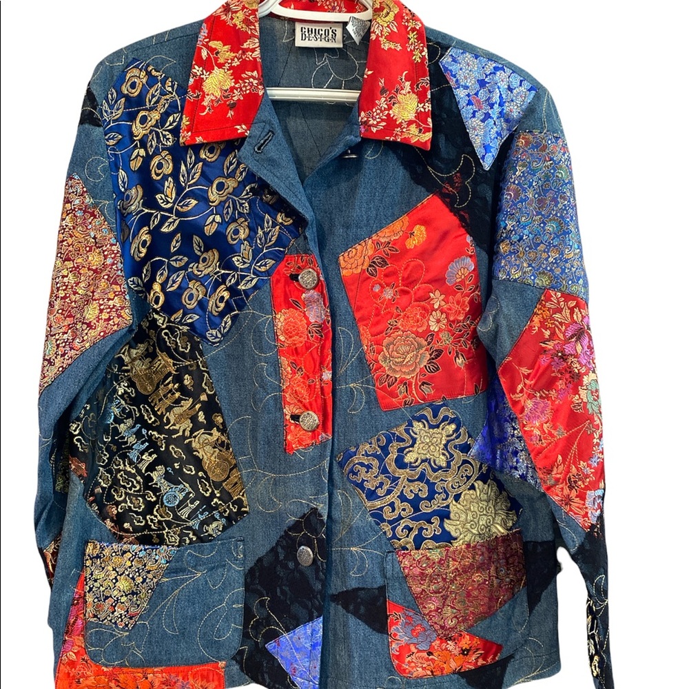 Chico’s Colorful Patch Jacket - image 1